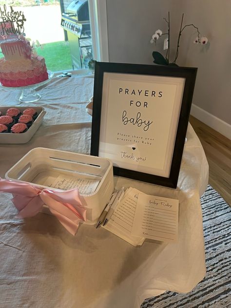 Baby Shower Sentimental Ideas, Bible Baby Shower Ideas, Christian Themed Baby Shower Ideas, Decorate A Block Baby Shower Game, Religious Baby Shower Ideas, Christian Baby Shower Games, Christian Gender Reveal Ideas, Blessing Way Ideas, Pajama Baby Shower Ideas