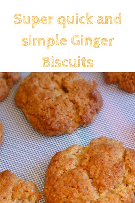 Super quick and easy ginger biscuits - also VERY delicious Ginger Biscuits Recipe Simple, Ginger Biscuits, Biscuit Recipes, Recipes Cookies, Ginger Nut, Fun Easy Recipes, Biscuit Recipe, Fun Easy, Scones