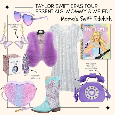 Taylor Swift Eras Tour Fashion Essentials: The Mommy & Me Outfit Edit Toddler Taylor Swift Outfit, Taylor Swift Birthday Outfit Kids, Taylor Swift Eras Tour Outfits Ideas For Kids, Toddler Taylor Swift Costume, Taylor Swift Concert Outfit Ideas Kids, Mother Daughter Eras Tour Outfits, Taylor Swift Costumes For Kids, Taylor Swift Costume Ideas For Kids, Girls Taylor Swift Concert Outfit Kids