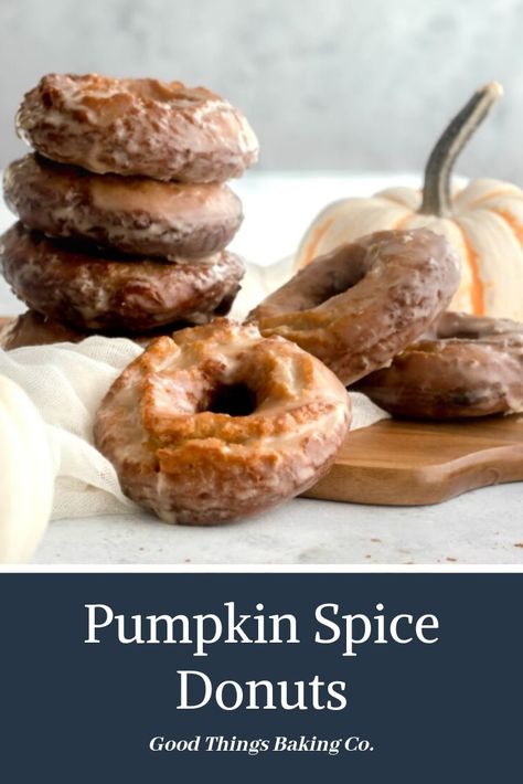 Pumpkin Spice Donuts Fried, Pumpkin Spice Cake Donut Recipe, Dunkin Pumpkin Donut Recipe, Pumpkin Donut Holes Baked, Pumpkin Donuts Recipe Fried, Pumpkin Spice Donuts Recipe, Pumpkin Baked Goods, Fall Baked Goods, Fall Donuts