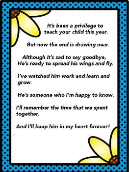 Saying Goodbye To Students, End Of The Year Poem For Kindergarten, Teacher Saying Goodbye To Students, End Of Kindergarten Poem, Message From Teacher To Student End Of Year, Thank You To Parents, Letter To Students, Teacher Poems, Message For Teacher