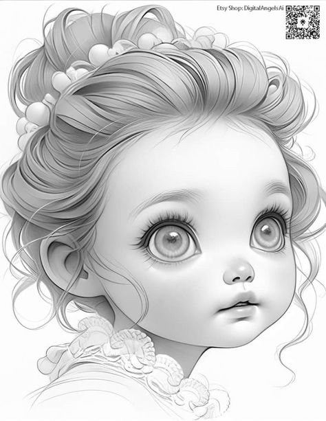 Realistic Fairy Drawing, Big Eyes Drawing, Realistic Fairy, Colored Pencil Lessons, Kid Portraits, Fairy Drawing, Cholo Art, Fairy Drawings, Big Eyes Art