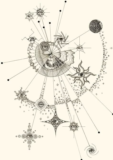 Cosmic Dance, Geometry Art, 판타지 아트, Spiritual Art, Tattoo Style, Art Sketchbook, Dark Art, Astronomy, Digital Illustration