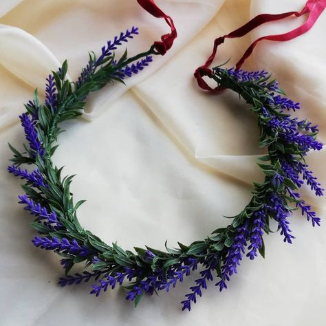 Wedding Head Wreath, Lavender Flower Crown, Head Wreath Wedding, Bridal Hair Crown, Lavender Jewellery, Flower Girl Headpiece, Flower Wreath Hair, Boho Bridal Jewelry, Boho Flower Crown