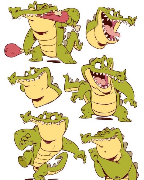 The Art of Derek Laufman Blink Animation, Frog Character Design, Derek Laufman, Crocodile Illustration, Crocodile Cartoon, Animal Study, Crocodiles, Game Character Design, Creature Concept Art