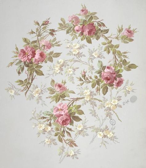 Design For Wallpaper, Vintage Floral Wall Art, Name Drawings, Decoupage Printables, Arte Folk, Wall Painting Decor, Rose Images, Decoupage Vintage, For Wallpaper