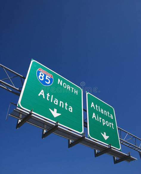 Highway sign in Atlanta. Highway sign for I-85 North to Atlanta, Georgia and the , #AFF, #Atlanta, #sign, #Highway, #Airport, #Georgia #ad Highway Bridge, Atlanta Travel, Atlanta City, Atlanta Airport, Atlanta Usa, Vision Board Photos, Georgia Usa, Vision Board Inspiration, City Aesthetic