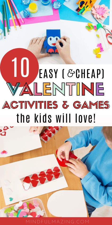 Valentines Day Activities For Kids, Valentines Activities, Kids Valentine Party, Valentines Class Party, Valentine's Day Party Games, Valentine Party Game, Games For Kids Classroom, Kindergarten Valentines, Math Valentines