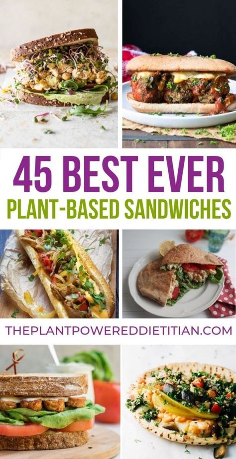 Vegetarian Sandwich Recipes, Vegan Sandwich Recipes, What Is Healthy Food, Vegan Sandwiches, Healthy Sandwich Recipes, Plant Based Lunch, Vegetarian Sandwich, Veggie Sandwich, Healthy Food Facts