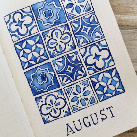 Cover Page Painting Ideas, August Journal Page, August Journal Cover, Journaling Cover Page, Diary Cover Design Creative, Creative Cover Page For Project, August Bujo Cover, Diary Cover Page, Covers For Journals