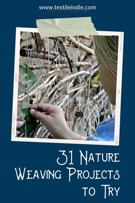 31 Nature Weaving Projects you can try at home. 3rd Grade Weaving Art Projects, Weaving With Natural Fibres, Weaving Projects For Beginners, Weaving With Natural Materials, Nature Weaving For Kids, Small Weaving Projects, Weaving Projects For Kids, Kids Weaving Projects, Natural Weaving