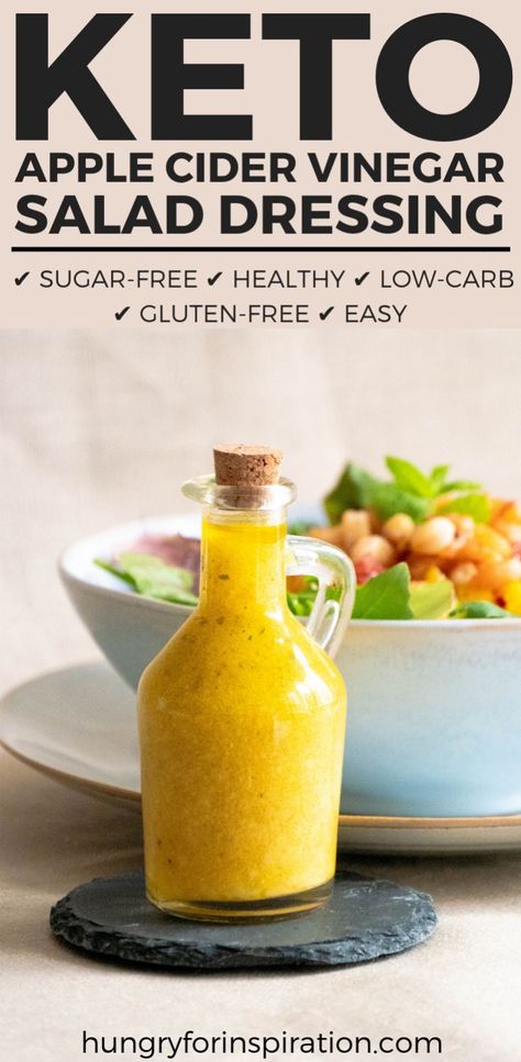 Keto Apple Cider, Apple Cider Vinegar Salad Dressing, Apple Cider Vinegar Salad, Apple Cider Vinegar Dressing, Cider Vinegar Dressing, Low Carb Salad Dressing, Keto Salad Dressing, Vinegar Salad, Vinegar Salad Dressing