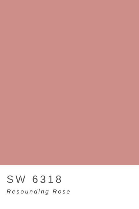 Sherwin Williams SW 6318 Resounding Rose Resounding Rose Sherwin Williams, Rose Pink Bedroom Walls Paint Colors, Sherman Williams Pink Colors, Dusty Rose Paint Color, Rose Paint Color, Boho Paint Colors, Director Office, Pink Dining Rooms, Sunset Decor