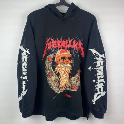 Metallica Hoodie, Rock Boy, Metallica Vintage, Gothic Hoodies, Metallica Tee, Men's Tops, Concert Tees, Cool Hoodies, Band Tees