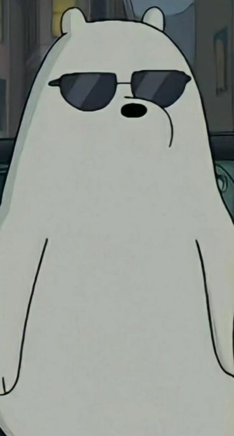 Ice Bear Wallpaper, Icee Polar Bear, Bear With Sunglasses, Ice Bear We Bare Bears, Ice Bear, Laptop Backgrounds, Ice Bears, We Bear, We Bare Bears