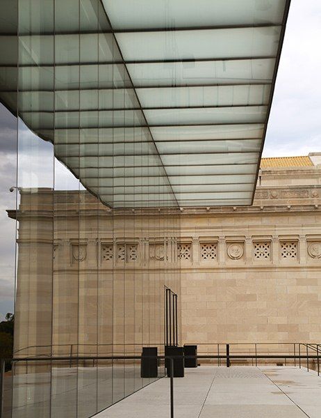 Chipperfield’s glass wall celebrates Gilbert’s original neoclassical vision. New addition to St. Louis Art Museum. Saint Louis Art Museum, Meet Me In St Louis, St Louis Art Museum, David Chipperfield Architects, St Louis Art, Architecture Inspiration, The Architect, Vector Portrait, Neoclassical