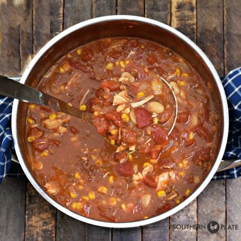 Famous Alabama Camp Stew - Southern Plate Canned Brunswick Stew Recipe, Camp Stew Recipe, Camp Stew, Brunswick Stew Recipe, Corn Butter, Ground Beef Stews, Brunswick Stew, Southern Plate, Canned Butter