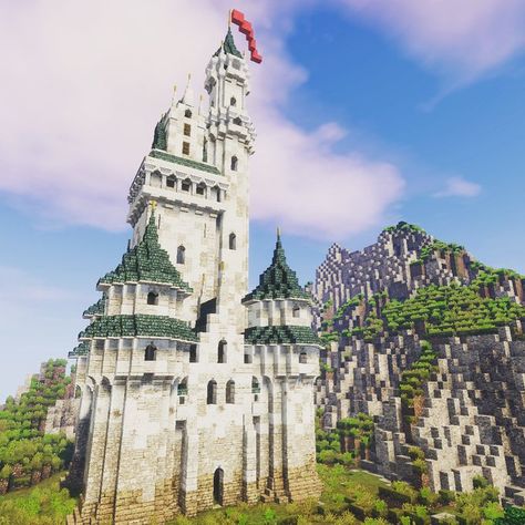 #weareconquest - Twitter Search / Twitter White Castle Minecraft, Minecraft Ice Castle, Minecraft Mountain Castle, Minecraft Castle Blueprints, Minecraft Castle Designs, Construction Minecraft, Minecraft Kingdom, Hyrule Castle, Minecraft Structures