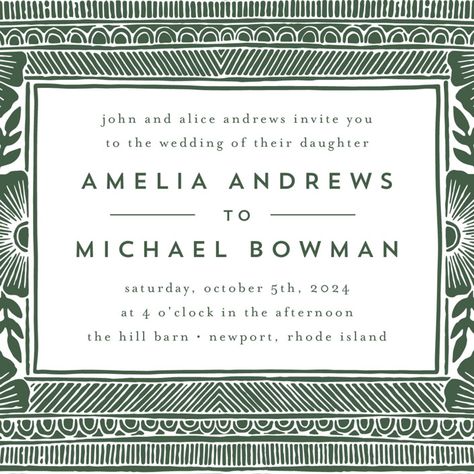 Block Print Frame Wedding Invitations by Katharine Watson | Minted Block Printing Invitation, Wedding Invitation Website, Letterpress Save The Dates, Wedding Brand, Save The Date Wording, Wedding Address, Wedding Favor Stickers, Letterpress Invitations, Digital Wedding Invitations