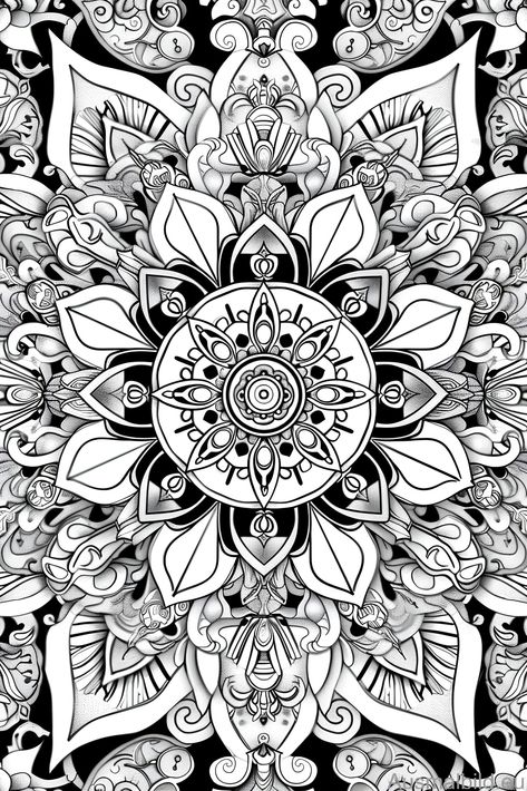 Discover our unique coloring page of a dark mandala, specially designed for creative souls who appreciate complex and symmetrical designs.
This mandala offers you the opportunity to immerse yourself in the fascinating world of coloring and to live out your artistic skills.
As you color in the fine lines and detailed patterns, you can relax and let off steam creatively. Unique Coloring Pages, World Of Color, Coloring Page, Steam, Coloring Pages, Let It Be, Color, Mandalas, Colouring Pages