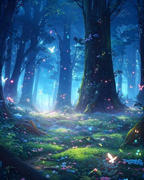 Forest Wallpaper Iphone, Fantasy Butterfly, Unicorn Wallpaper Cute, Forest Drawing, Unicorn Wallpaper, Gorgeous Scenery, Magic Forest, Beautiful Art Pictures, Beauty Nature