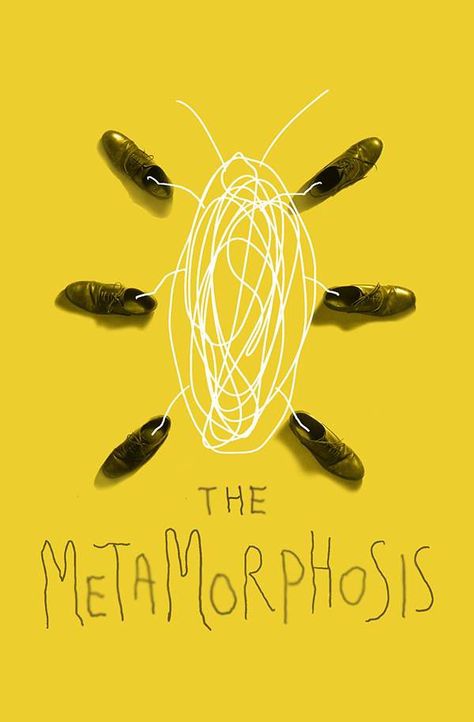 A Metamorphosis of THE METAMORPHOSIS: A Cover Design Exploration Metamorphosis Book Cover, Kafka Poster, Book Cover Redesign, Metamorphosis Book, Arts Students, Book Illustration Layout, Design Exploration, The Metamorphosis, Polish Posters