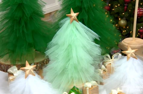 How To Make A No-Sew Christmas Tree Out Of Tulle | Christmas Mosaic Tule Christmas Tree, Tulle Christmas Trees, Mesh Crafts, Crafts 2024, Tomato Cage Christmas Tree, Primitive Christmas Tree, Deco Mesh Crafts, Homemade Christmas Tree, Christmas Mosaics