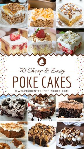 Looking for a cheap and easy dessert? Try one of these delicious poke cake recipes that are poked full of extra flavor! In case you aren’t familiar with poke cakes, they are cakes that have holes filled with creamy and sweet filling, which adds an extra layer of flavor to the cakes. Fruit Poke Cake … Easy Poke Cakes, Easy Poke Cake Recipes, Easy Poke Cake, Cheap Recipes, Poke Cake Recipes, Poke Cakes, Oreo Dessert, Poke Cake, Cooking Pan