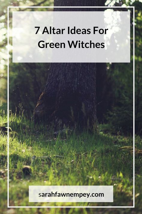 Green Witch Altar, Witch Altar, Altar Ideas, Witchcraft Altar, Witch Herbs, Green Witchcraft, Witchcraft Books, Witch Garden, Natural Magic