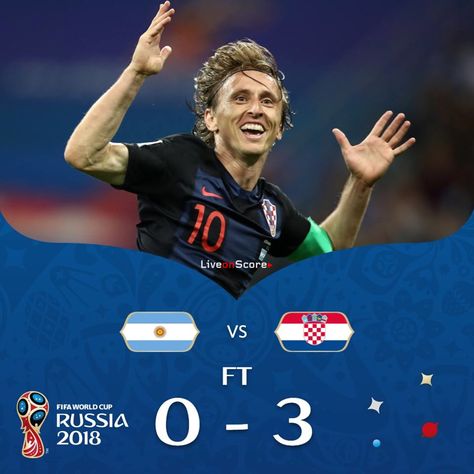 Argentina 0 Croatia 3 in 2018 in Novgorod. Surprising but not shocking result from Group D at the World Cup Finals. Soccer Goals, Russia World Cup, Soccer Tournament, World Cup Russia 2018, Steven Gerrard, Soccer Goal, Retro Sport, World Cup Final, International Football