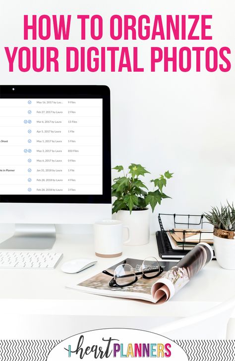 How to Organize Your Digital Photos - iheartplanners.com  #organizing #homeorganizing #photoorganizing How To Organize Digital Photos, Organizing Pictures, Dessert Peaches, Cd Organization, Organizing Photos, Organizing Printables, Digital Photo Organization, Photo Organizing, Mac Tips