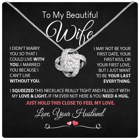 Wife Birthday Gift Ideas, Birthday Gifts For Wife, Soulmate Necklace, To My Soulmate, Romantic Gifts For Wife, Best Gift For Wife, Presents For Wife, Wedding Anniversary Presents, Wife Jewelry