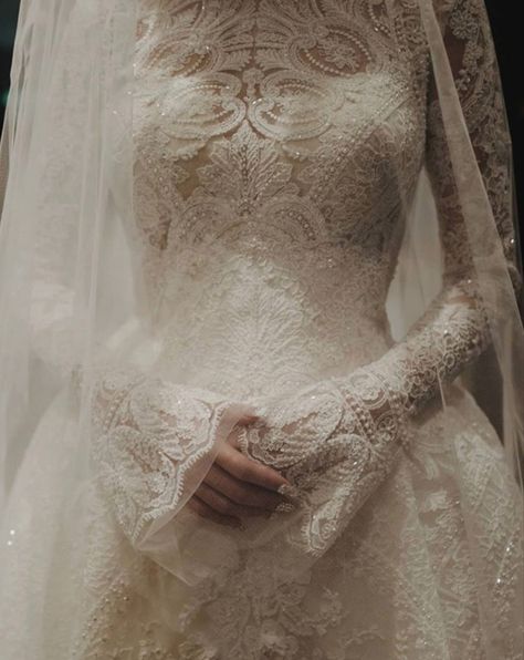 Muslimah Wedding Dress, Muslimah Wedding, Bride Dress Simple, Classy Wedding Dress, Pretty Wedding Dresses, Dream Wedding Ideas Dresses, Classy Wedding, A Wedding Dress, Wedding Mood