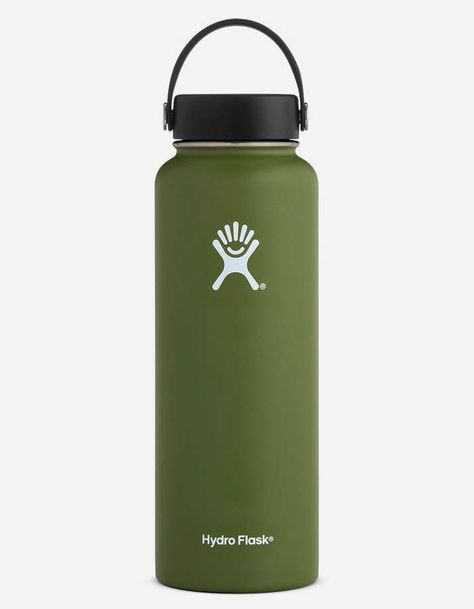 Hydro Flask Olive 40oz Wide Mouth Water Bottle Hydro Flask 40 Oz, Wide Mouth Water Bottle, Bottle Images, Wide Mouth Bottle, Hydro Flask, Insulated Stainless Steel Water Bottle, Olive Green Color, Wide Mouth, Insulated Water Bottle