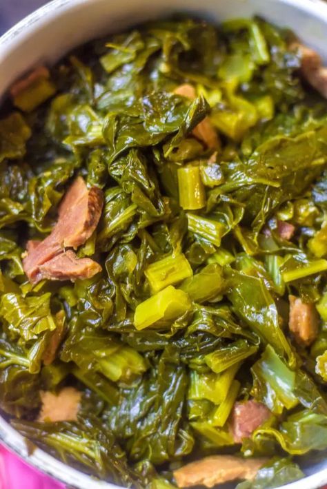 Southern Turnip Greens - Turnrow Table Southern Turnip Greens, Turnip Greens Recipe, How To Cook Turnips, Greens Recipe Soul Food, Chopped Ham, Vegetable Recipe, Turnip Greens, Sunday Lunch, Collard Greens