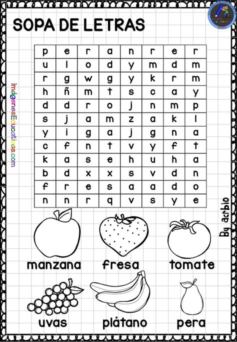 SOPAS DE LETRAS con soluciones - Imagenes Educativas Spanish Immersion Classroom, Spanish Teacher Resources, Spanish Classroom Activities, Spanish Lessons For Kids, Learning Spanish Vocabulary, Spanish Worksheets, New Years Activities, Enrichment Activities, Abc For Kids