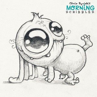 I have no idea what this one is doing. 😄😄😄 #morningscri… | Flickr Morning Scribbles, Chris Ryniak, Cute Monsters Drawings, Doodle Monster, Arte Doodle, Monster Drawing, Cute Monsters, Cute Creatures, A Drawing