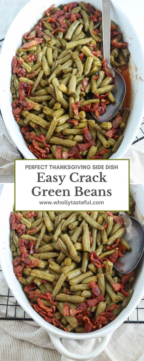 The Best Green Beans Ever, Green Beans Canned, Best Green Beans Ever, Cracked Green Beans, Thanksgiving Vegetable Sides, Smothered Green Beans, Southern Style Green Beans, Canned Green Beans, Southern Green Beans