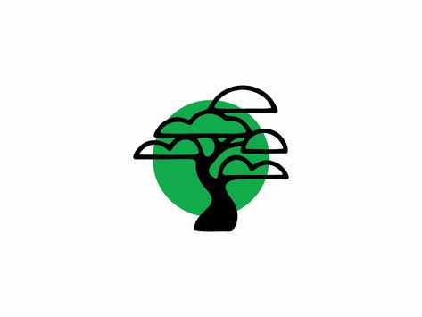 Bonsai Logo, Bonsai Tree Painting, Wind Logo, Zen Logo, Zoo Logo, Logo Garden, Japan Logo, Japanese Logo, Tree Icon