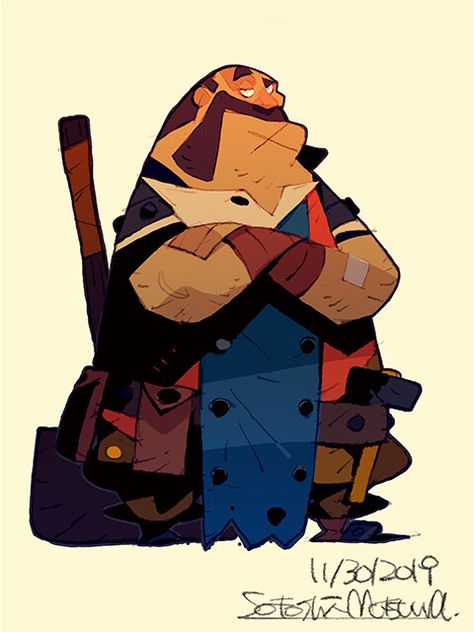 ArtStation - Blacksmith, Satoshi Matsuura Satoshi Matsuura, Jack The Ripper, Artist Alley, Concept Art Character, Art Cartoon, Visual Development, Cartoon Character Design, Comic Illustration, Dream Art