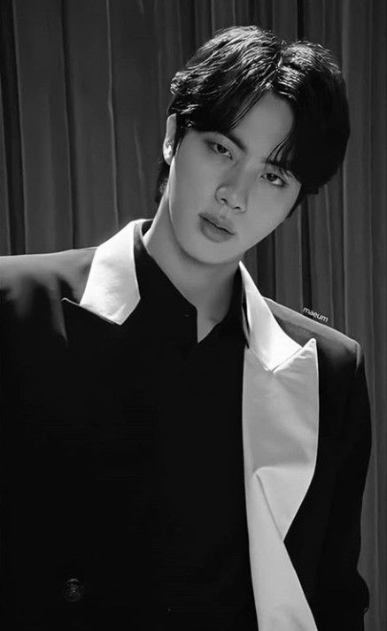 Jin Black, V And Jin, Jin Photo, Bts Black And White, Jin Wwh, 4 December, World Wide Handsome, Kim Jin, Jin Kim