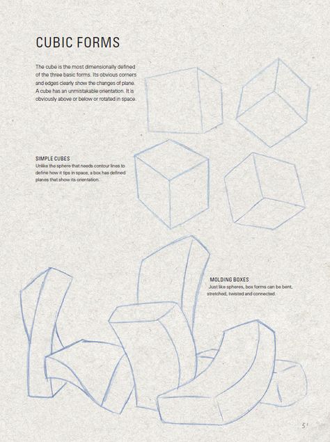 Cube Drawing Sketch, Anatomy Basic Shapes, Sphere Reference, Basic Forms Drawing, Cubes Drawing, Basic Shapes Drawing, Drawing Forms, Practice Drawing Shapes, Shape Practice