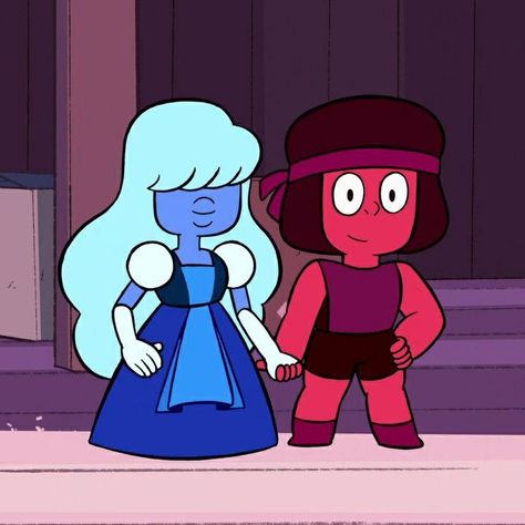 Steven Universe Gif, Sapphire Steven Universe, Garnet Steven Universe, Ruby And Sapphire, Universe Love, Steven Universe Characters, Steven Universe Gem, Cartoon Fan, Canvas Drawings