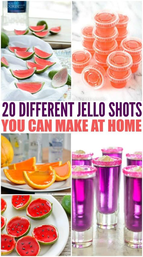 Wondering how to make jello shooters? These jello shooter recipes have alcohol in them and are so easy to make! Margarita, caramel apple, strawberry, watermelon and much more! Jello Shooters Recipe, Jello Shots Recipes, Watermelon Jello Shots, Easy Jello Shots, Shots Recipes, Jello Shooters, Best Jello Shots, Jello Pudding Shots, How To Make Jello