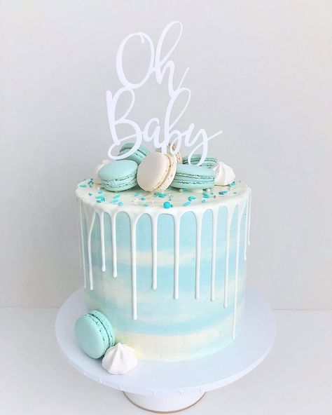 Baby Gender Reveal Cake Ideas, Baby Shower Cakes Boy, Baby Shower Drip Cake, Baby Gender Reveal Cake, Gender Reveal Cake Ideas, Gender Reveal Party Theme, Elephant Cakes, Baby Shower Cakes For Boys, Baby Boy Cakes