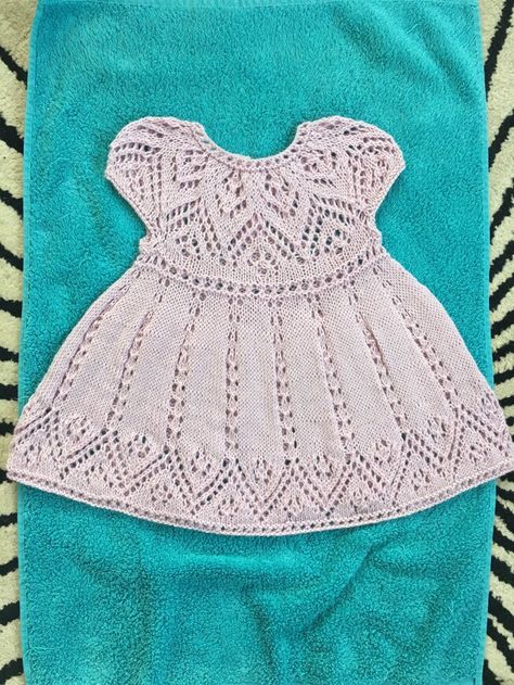 Pippa dress for Rosie knitting project by Rayya G | LoveCrafts Music Pattern, Pippa Dress, Knit Baby Dress, Baby Scarf, Universal Yarn, Reading Music, Christmas Knitting Patterns, Cascade Yarn, Lang Yarns