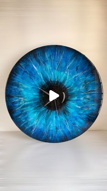 RICHA CHANDRAWANSHI  ARTS - RCA || Resin on Instagram: "You’ve all shown such great love for the first part of the BLUE IRIS video. 

After finishing it, I opted to transform it into a clock, and wow... I adore its appearance.

The clips really fail to capture the intricacies of this piece 🧿💙" Iris Resin Art, Resin Clock, Blue Clocks, Blue Iris, Great Love, Resin Art, The First, Clock, Blue