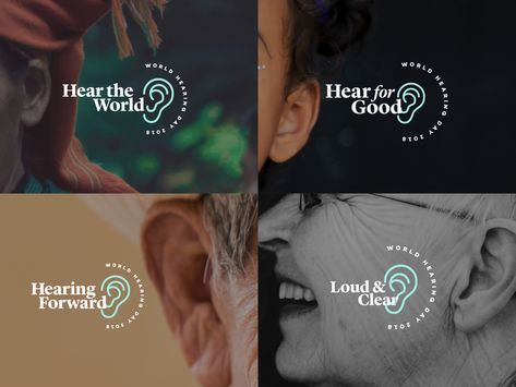 World Hearing Day 2018 Concepting by Robin Hilkey Hearing Aid Creative Ads, World Hearing Day Poster, Hearing Aid Ads, Vision Bird, Iconic Ads, World Hearing Day, Hearing Damage, Social Media Branding Design, Deaf Culture