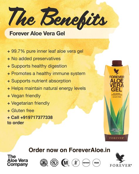 -99.7% pure inner leaf aloe vera gel -No added preservatives -Supports healthy digestion -Promotes a healthy immune system -Supports nutrient absorption -Helps maintain natural energy levels -Vegan Friendly Forever Aloe Gel, Aloe Vera Gel Benefits, Forever Aloe Vera Gel, Aloe Vera Gel Forever, Forever Aloe Lips, Aloe Sunscreen, Forever Bright Toothgel, Aloe Berry Nectar, Aloe Drink