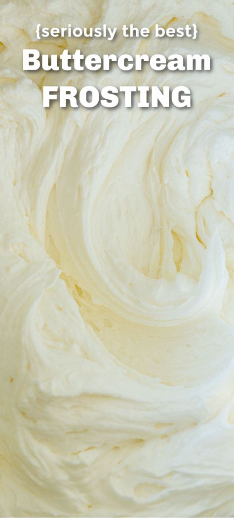 Our favorite Vanilla Buttercream Frosting! This American buttercream recipe is creamy, fluffy, and has just the right amount of sweetness. It pipes beautifully on Vanilla Cake, our favorite Cupcakes, and even Sugar Cookies. Easy Cake Flavors, Easy Vanilla Buttercream Frosting, Vanilla Buttercream Frosting Recipe, American Buttercream, Best Buttercream, Dessert Dip, Frosting Recipes Easy, Cake Frosting Recipe, Vanilla Buttercream Frosting